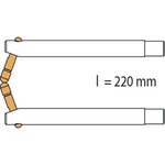 Elektrody 2 BRAS ALU 220mm PX3 - PORTASPOT 230