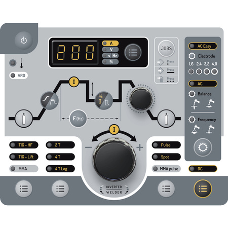 PROTIG 201 AC/DC FV z uchwytem spawalniczym TIG26B 4m