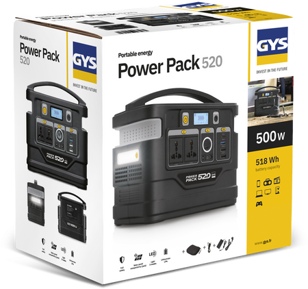 Przenośna stacja energii POWER PACK 520 12 V / 230 V