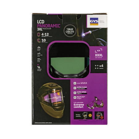 Przyłbica spawalnicza GYS LCD PANORAMIC TRUE COLOR 3XL