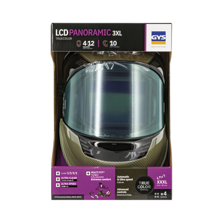 Przyłbica spawalnicza GYS LCD PANORAMIC TRUE COLOR 3XL