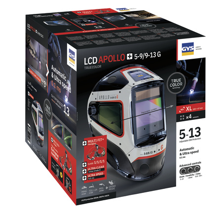 Przyłbica spawalnicza GYS LCD APOLLO+ 5/9-9/13 G TRUE COLOR HELMET