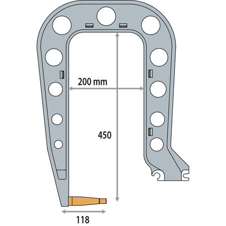 Izolowane ramię aluminiowe C4
