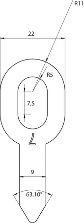 Bity stalowe proste (100 sztuk)