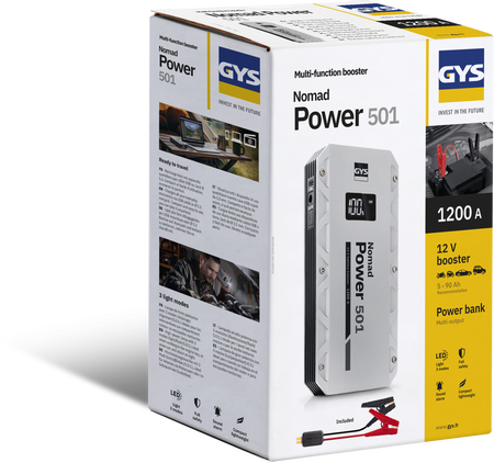 Urządzenie rozruchowe NOMAD POWER 501 – BOOSTER LITOWY 12 V