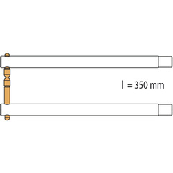 Elektrody 2 BRAS ALU 350mm PX4 - PORTASPOT 230