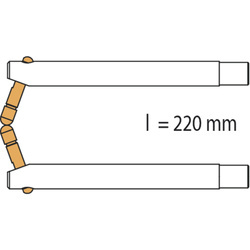 Elektrody 2 BRAS ALU 220mm PX3 - PORTASPOT 230