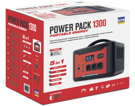 Profesjonalna stacja energii POWER PACK 1300 12 V / 230 V z funkcją boostera
