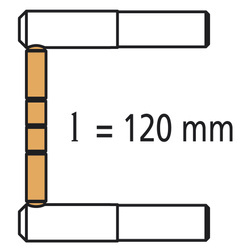 2 ramiona aluminiowe z miedzianymi elektrodami + 2 kapsle