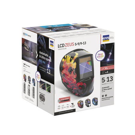 Przyłbica spawalnicza GYS LCD ZEUS FIRE 5-9/9-13 G TRUE COLOR 