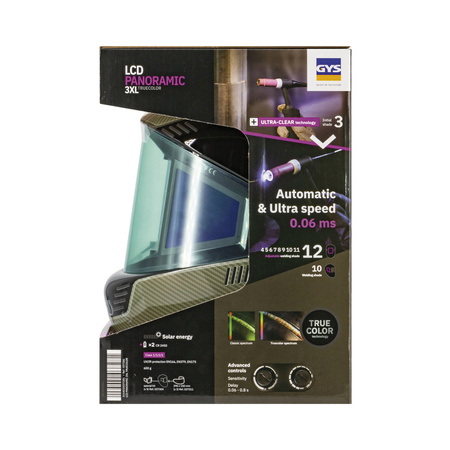 Przyłbica spawalnicza GYS LCD PANORAMIC TRUE COLOR 3XL