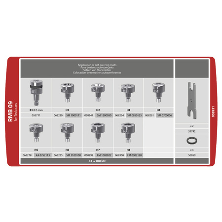 Zestaw matryc TESLA RMB 09 8T / 10T / 8TPP / 10TPP / 10T control
