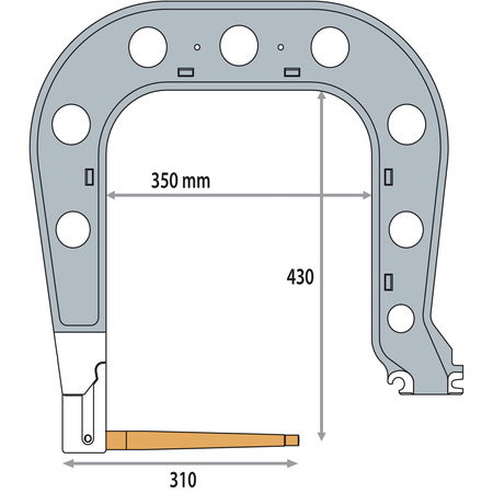 Izolowane ramię aluminiowe C7 + wieszak