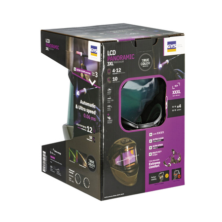 Przyłbica spawalnicza GYS LCD PANORAMIC TRUE COLOR 3XL