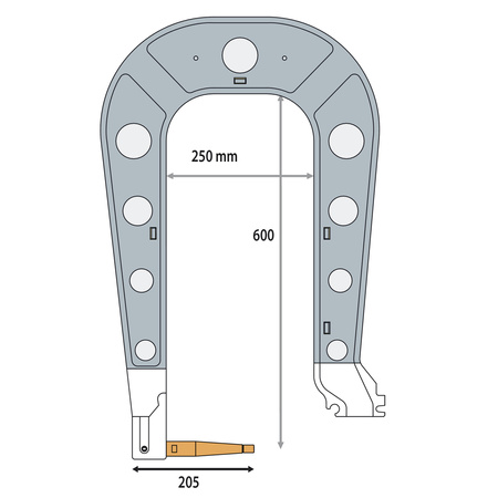 Izolowane ramię aluminiowe C9 + wieszak