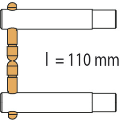 Elektroda 2 BRAS ALU 110mm PX1 - PORTASPOT 230