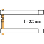 Elektrody 2 BRAS ALU 220mm PX2 - PORTASPOT 230