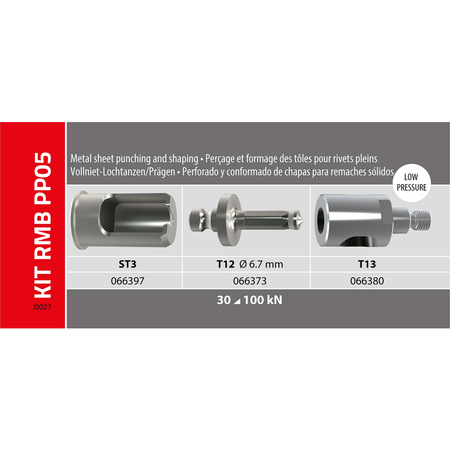 Zestaw matryc do dziurkowania 10T PUSH-PULL / 10T Control